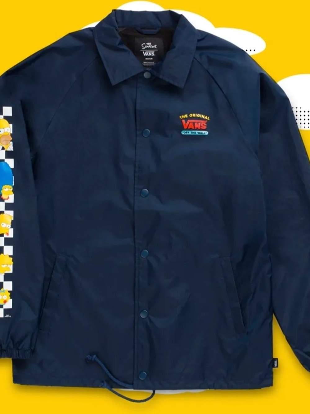 Vans Navy The Simpsons Coach Jacket,Youth Size XL